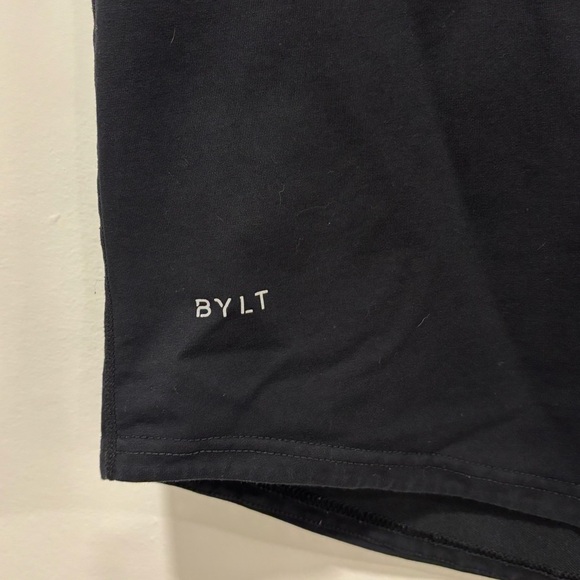 BYLT Premium Basics Drop Cut Lux Short Sleeve Black T-Shirt  Casual Athleisure - Picture 4 of 8